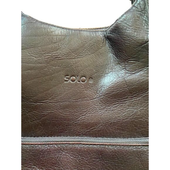 Solo Executive 16” Leather Bucket Tote Espresso One Size Travel Minimalist Large - Picture 3 of 16